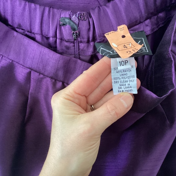 Alex Evenings women's Petite 10 Purple formal Long skirt suit Rhinestone Clasp - Picture 11 of 12